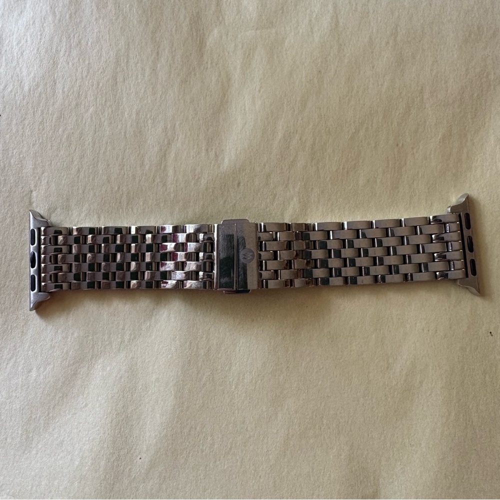 Michele Polished Stainless Steel Bracelet Watch Band - Silver